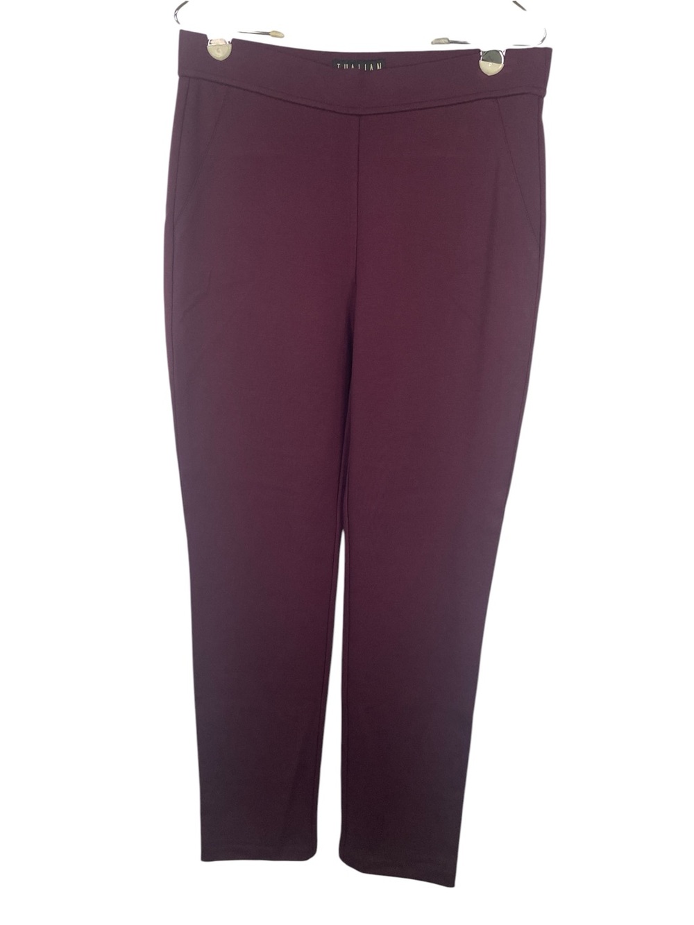 Thalian Wine Skinny Pull On Ankle Pants Women’s Size 10